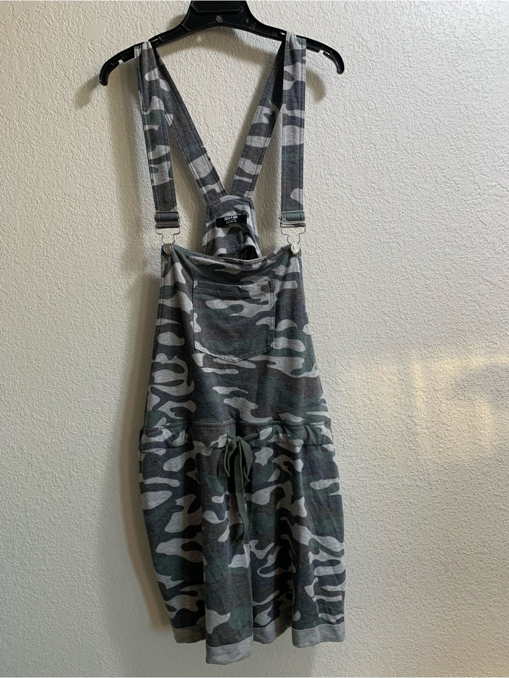 Camo Overall Shorts - Green and Gray Camo